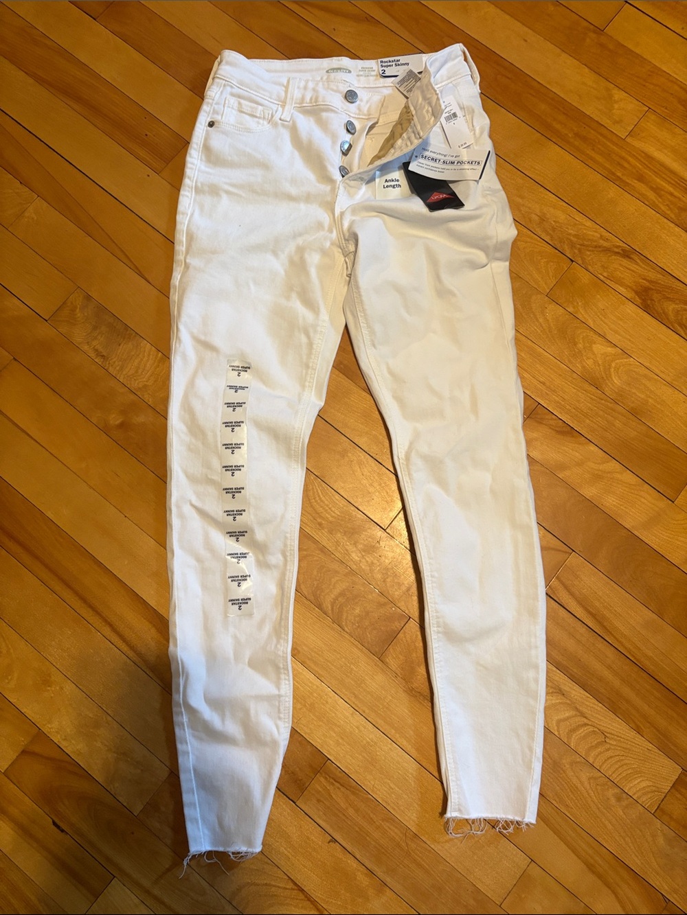White Women’s Ankle Leg Skinny Jeans
